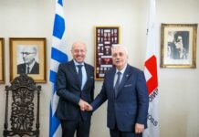 Ο Πρόεδρος του Ελληνικού Ερυθρού Σταυρού συναντήθηκε με τον Υφυπουργό Υγείας, κ. Δημήτρη Βαρτζόπουλο