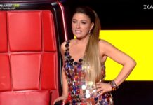 Γιώργος Μαζωνάκης και Ελενα Παπαρίζου στον τελικό του The Voice