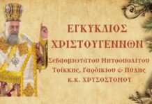 Χριστουγεννιάτικες Ευχές του Μητροπολίτου Τρίκκης Χρυσοστόμου